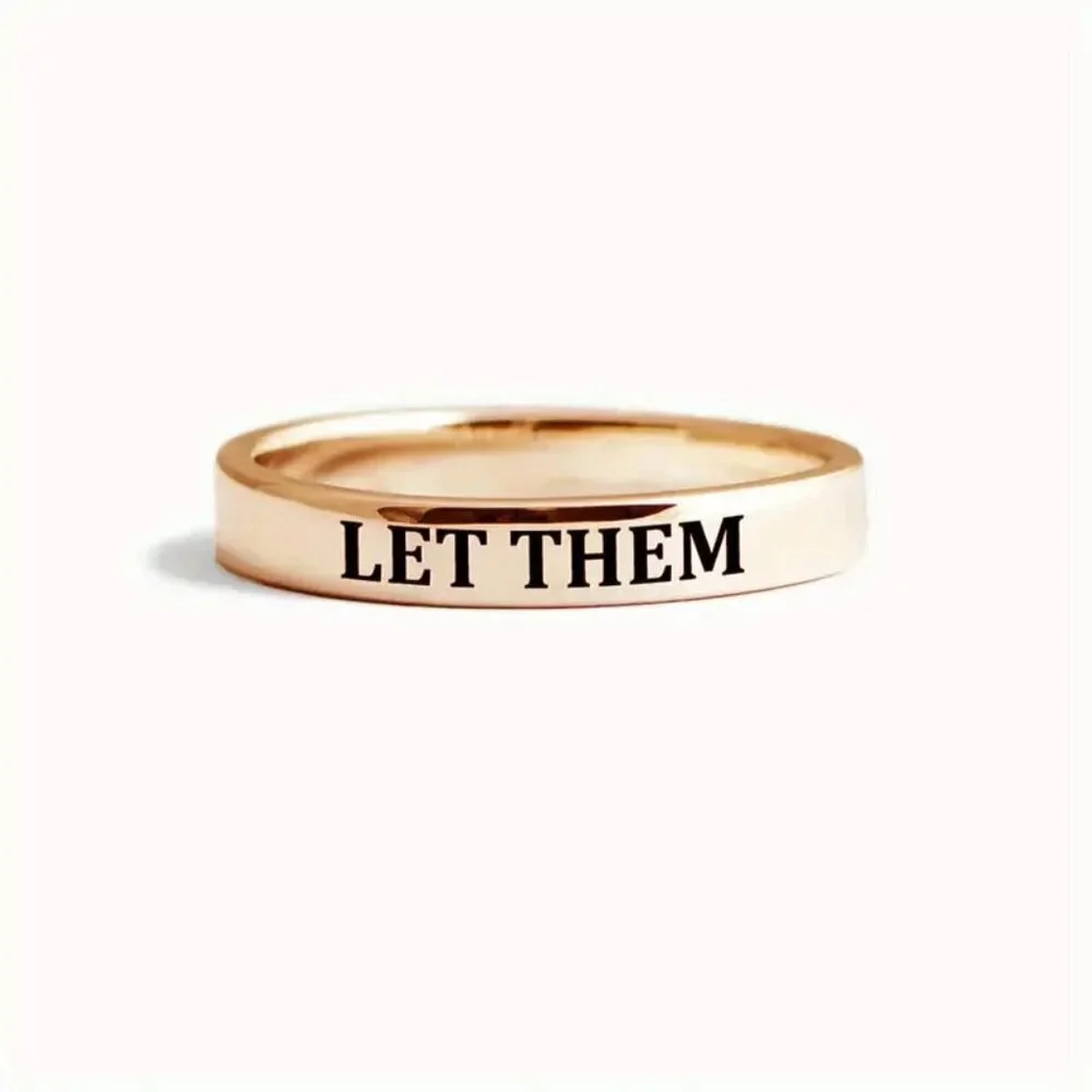 NEW Let Them ring, silver/gold let them jewelry, gift for her, motivational ring - Picture 4 of 4